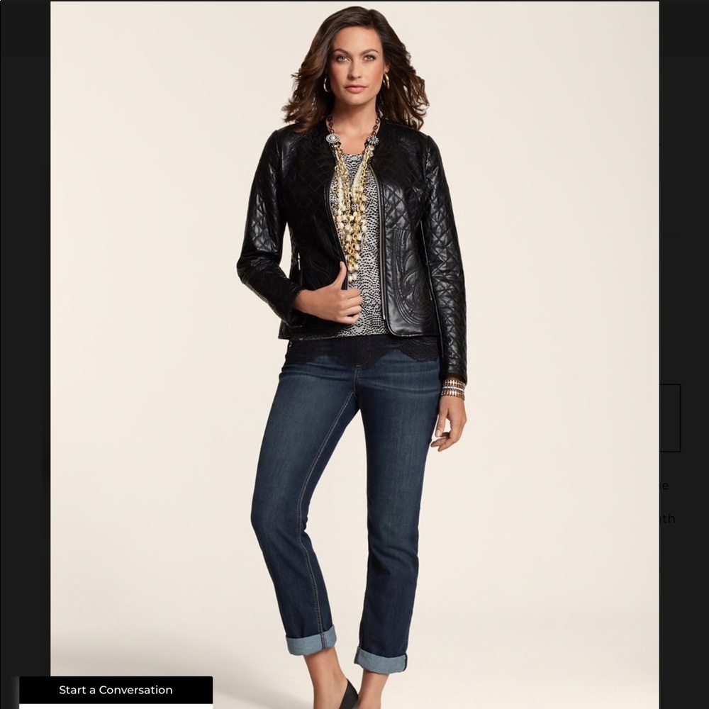 CHICO’S the Platinum BOYFRIEND Ankle Sz 1